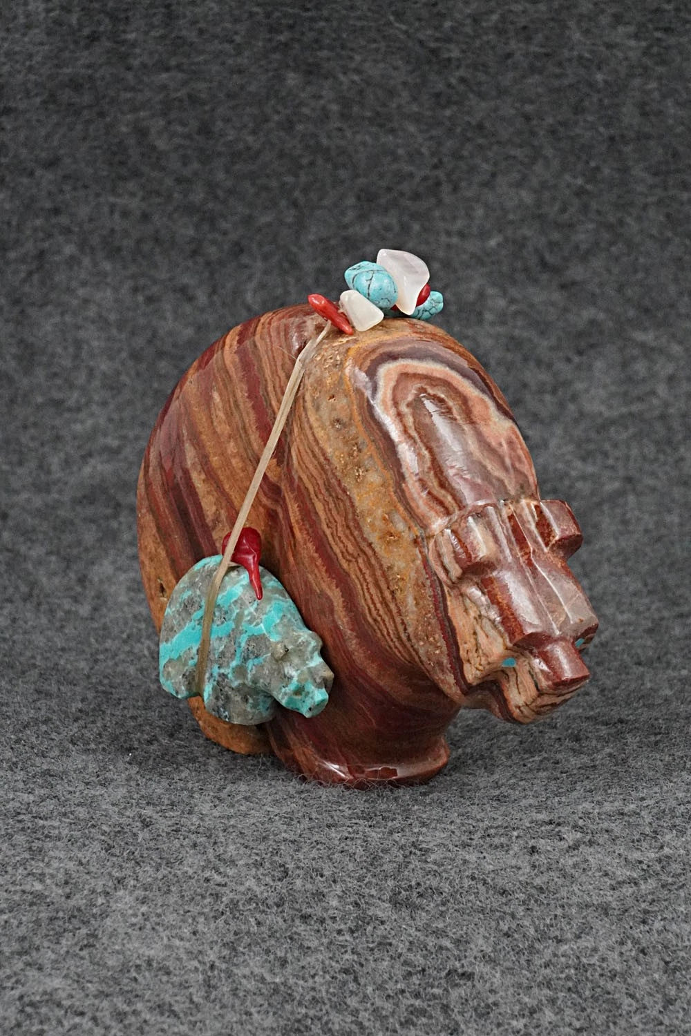 Bear with Cub Zuni Fetish Carving - Paulette & Farlan Quam