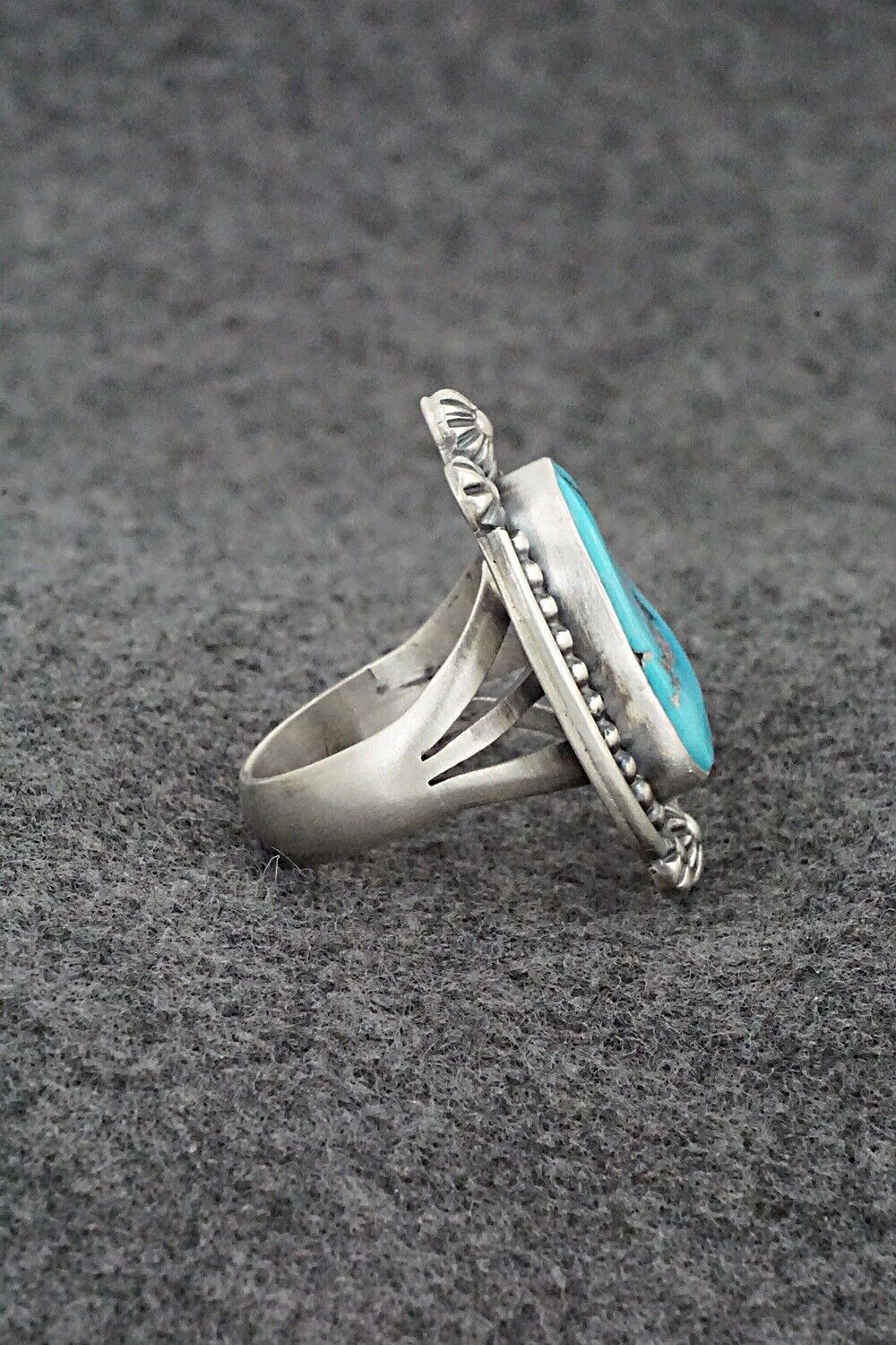 Turquoise & Sterling Silver Ring - Darrin Livingston - Size 7