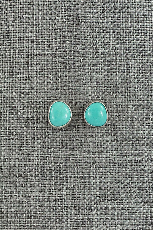 Turquoise & Sterling Silver Earrings - Marco Begaye