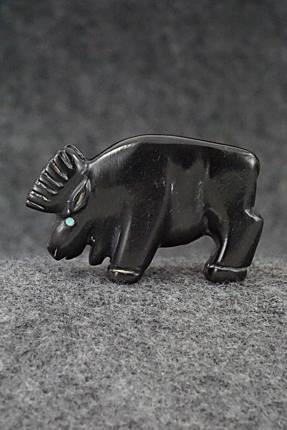 Moose Zuni Fetish Carving - Andres Quandelacy