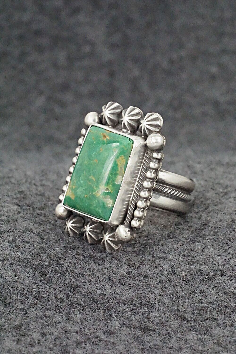 Turquoise & Sterling Silver Ring - Michael Calladitto - Size 8