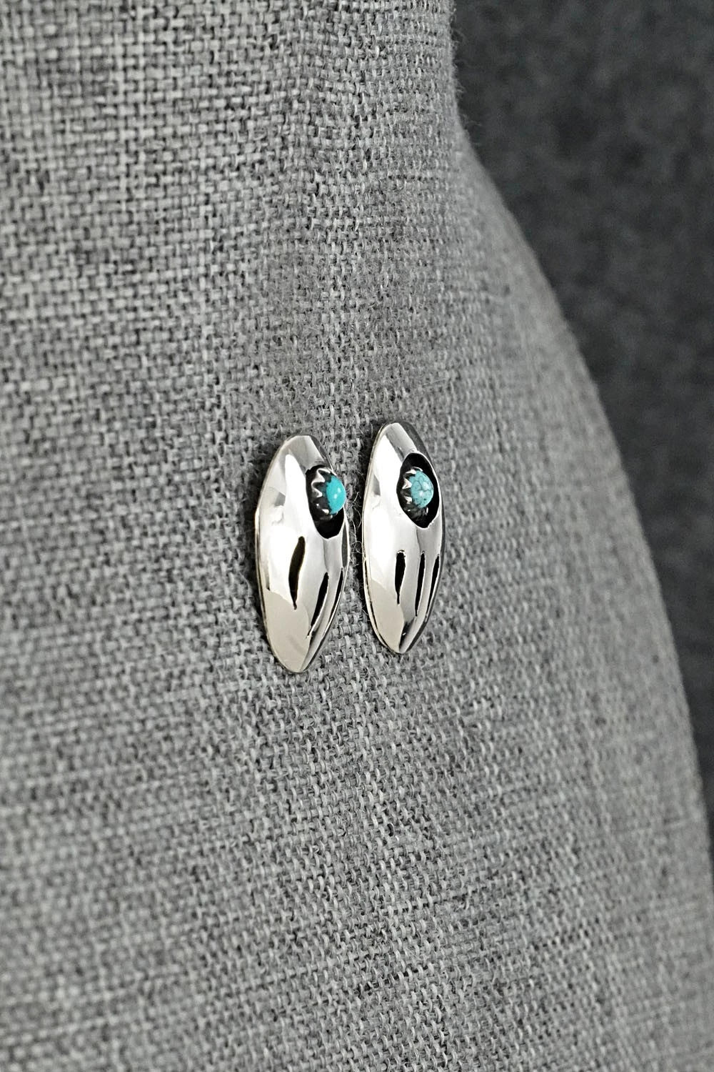 Turquoise & Sterling Silver Earrings - David Morgan