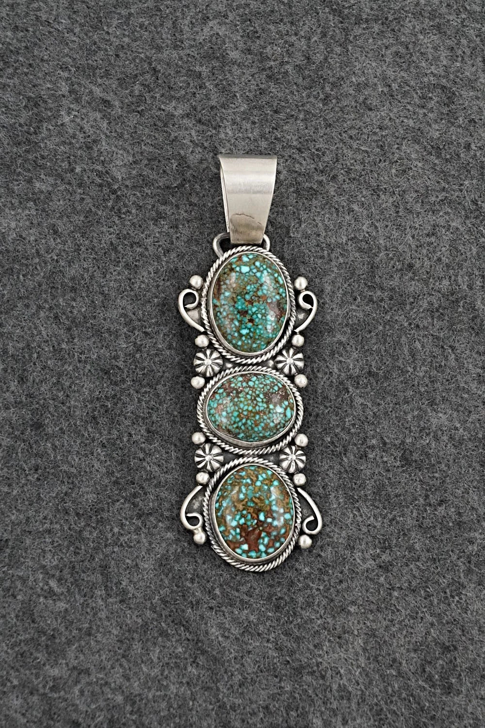 Turquoise & Sterling Silver Pendant - Paul Livingston