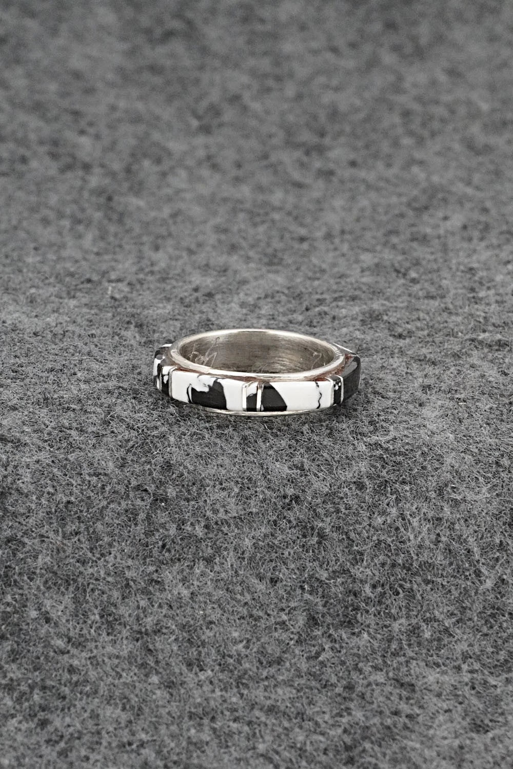 White Buffalo & Sterling Silver Ring - Terrance Panteah - Size 6