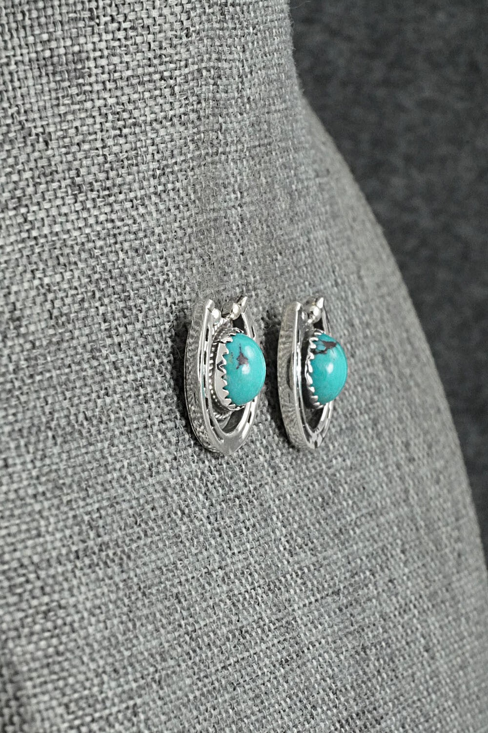 Turquoise & Sterling Silver Earrings - Hiram Largo
