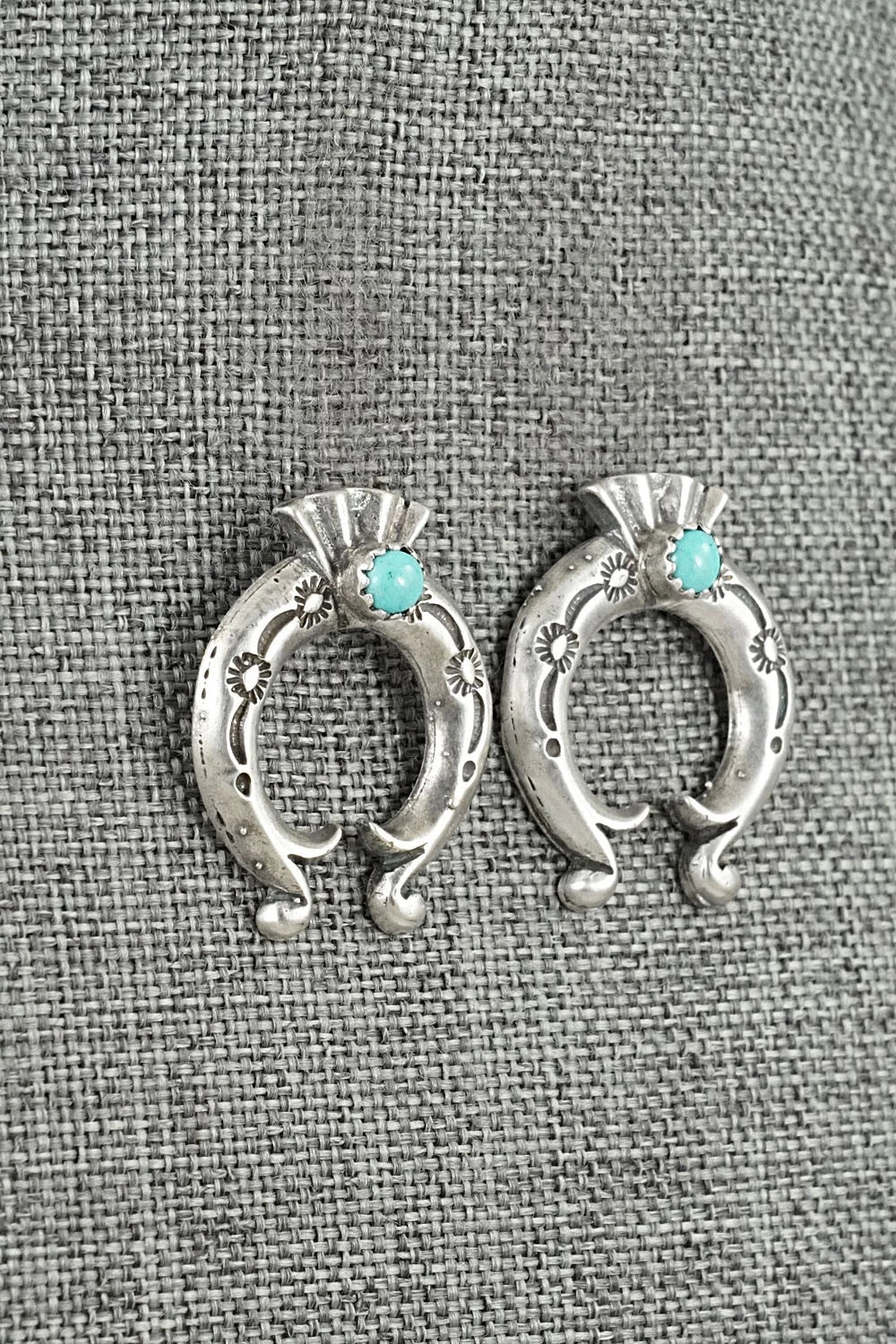 Turquoise & Sterling Silver Earrings - Adrienne Gordon