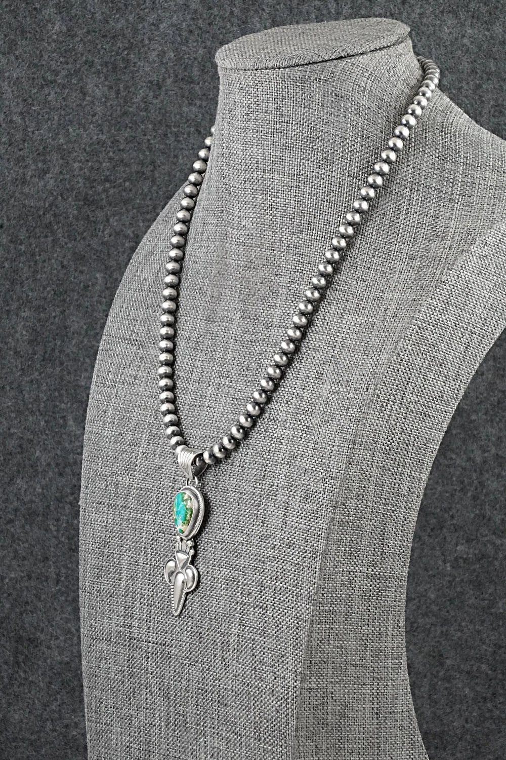 Turquoise & Sterling Silver Necklace - Gary Shorty