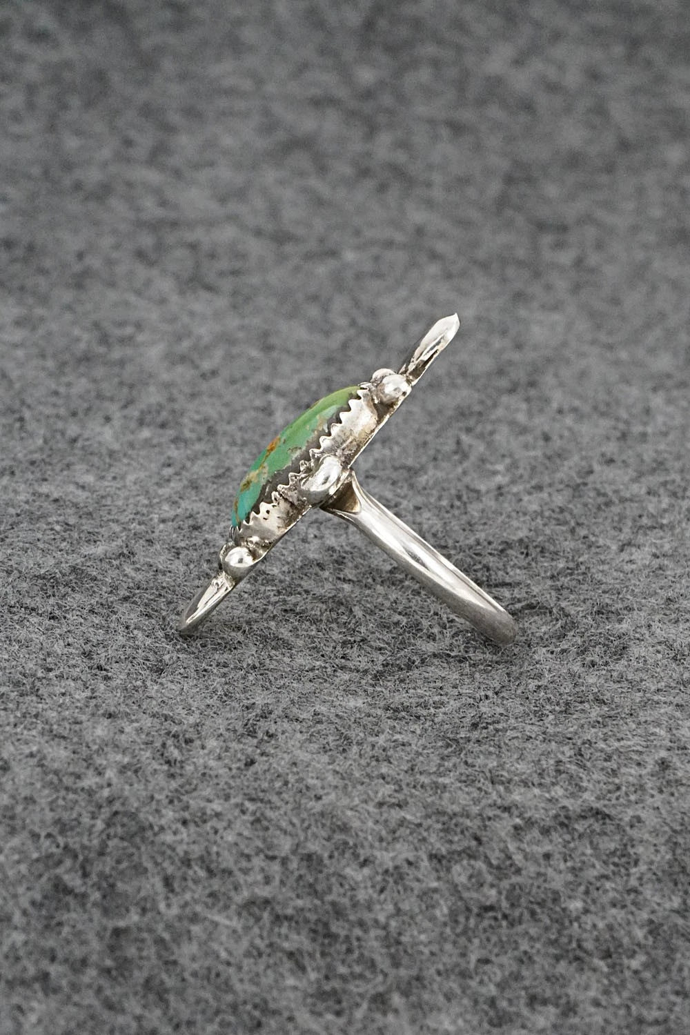 Turquoise & Sterling Silver Ring - Priscilla Reeder - Size 8