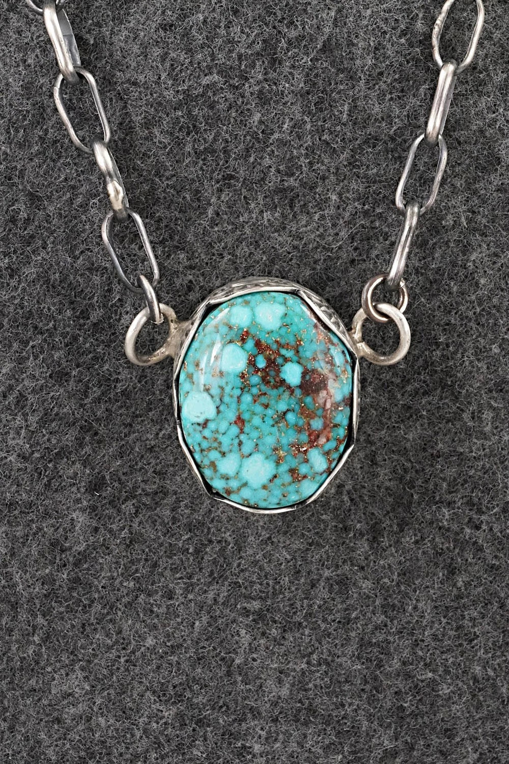 Turquoise & Sterling Silver Necklace - Paul Livingston
