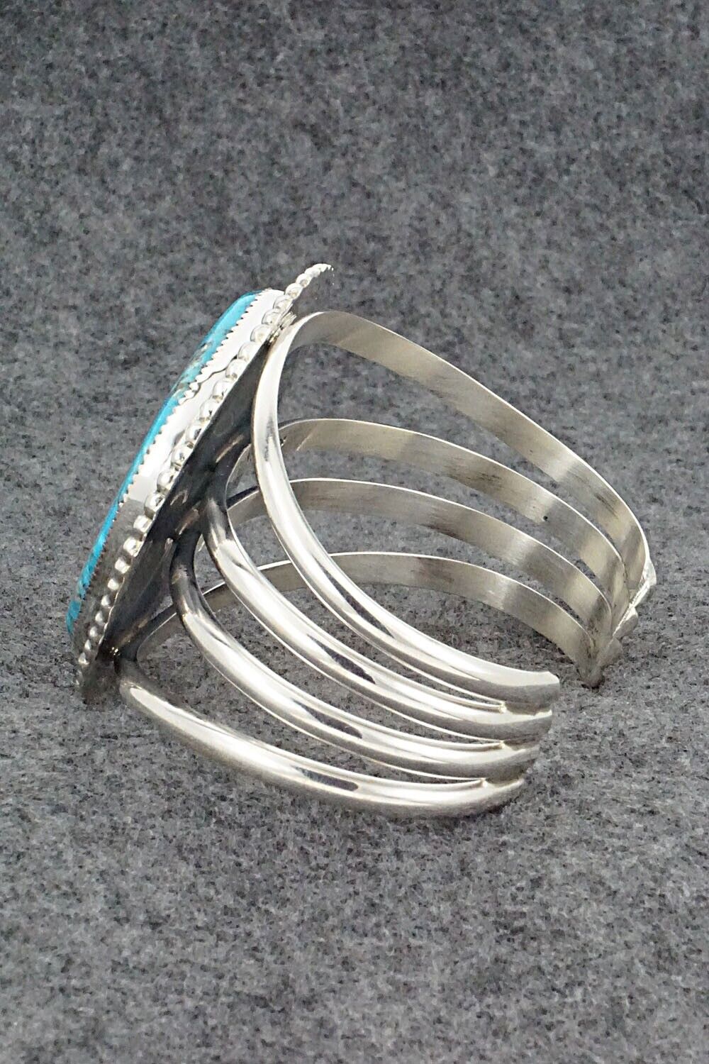 Turquoise & Sterling Silver Bracelet - Leslie Nez