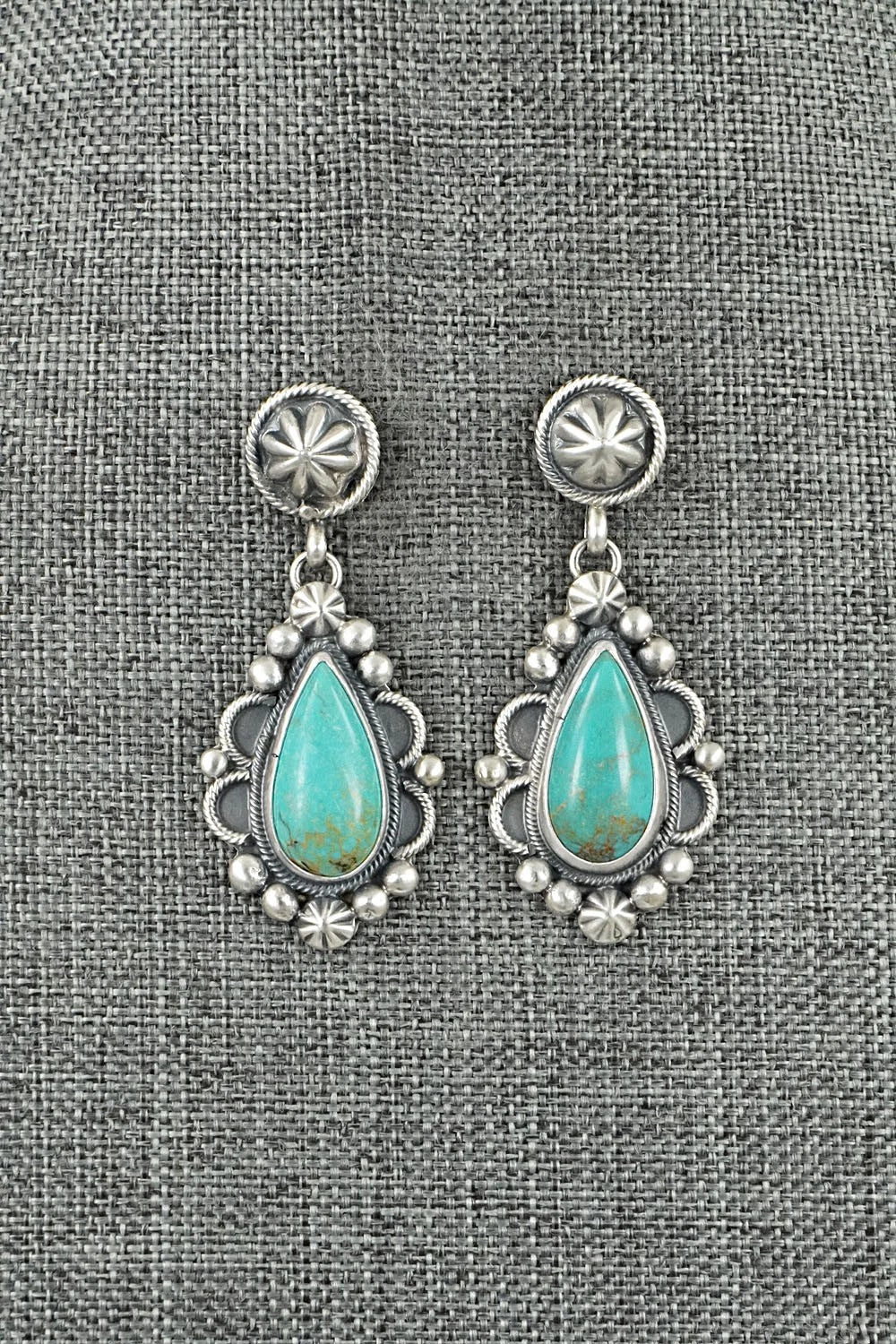 Turquoise & Sterling Silver Earrings - Darrin Livingston