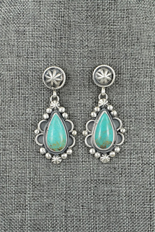 Turquoise & Sterling Silver Earrings - Darrin Livingston