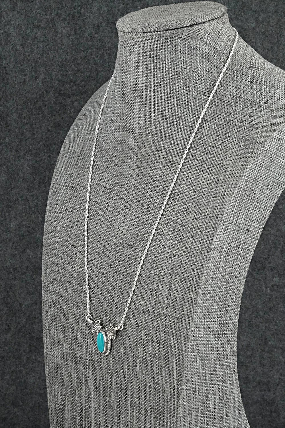 Turquoise & Sterling Silver Necklace - Verley Betone