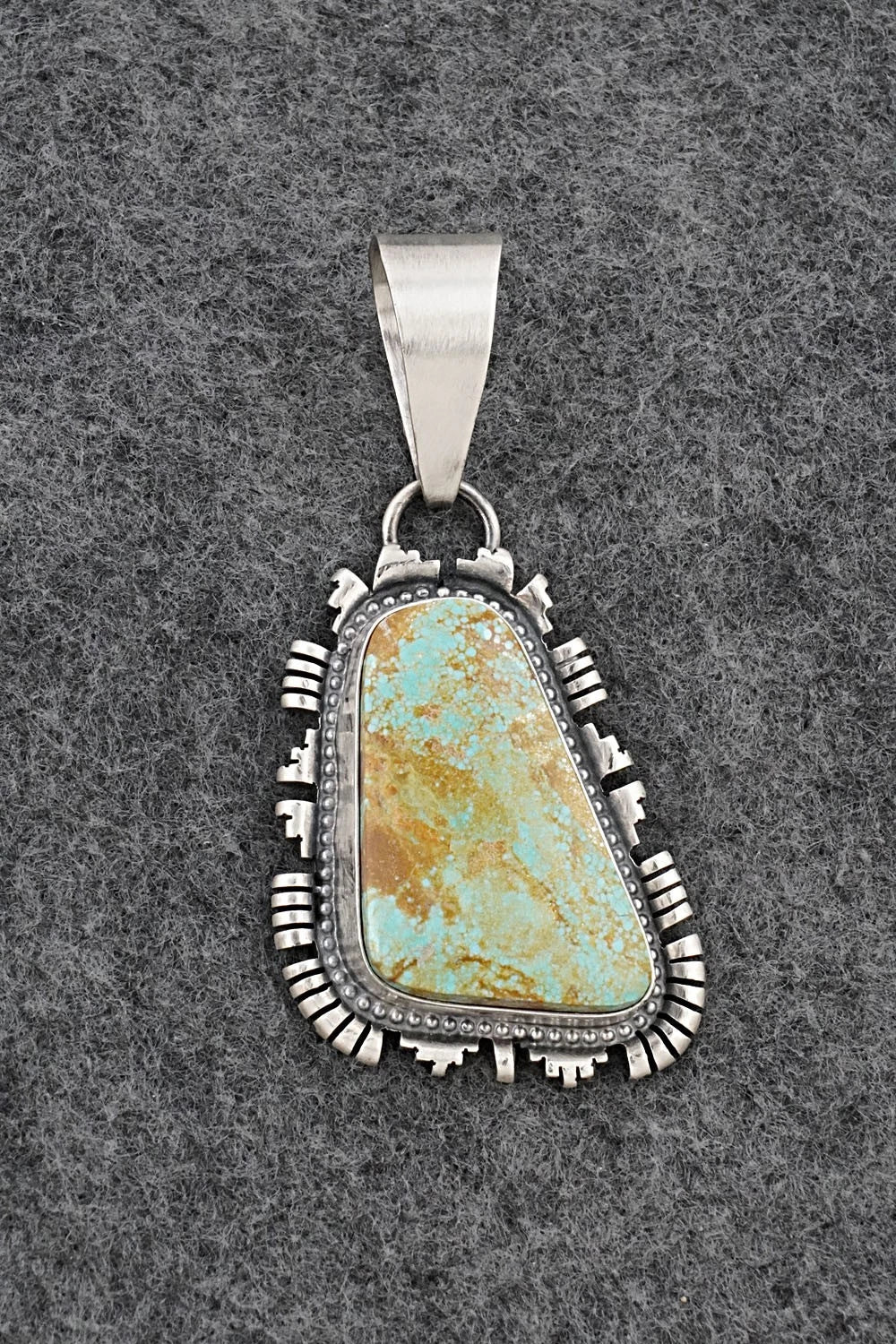Turquoise & Sterling Silver Pendant - Randy Billy