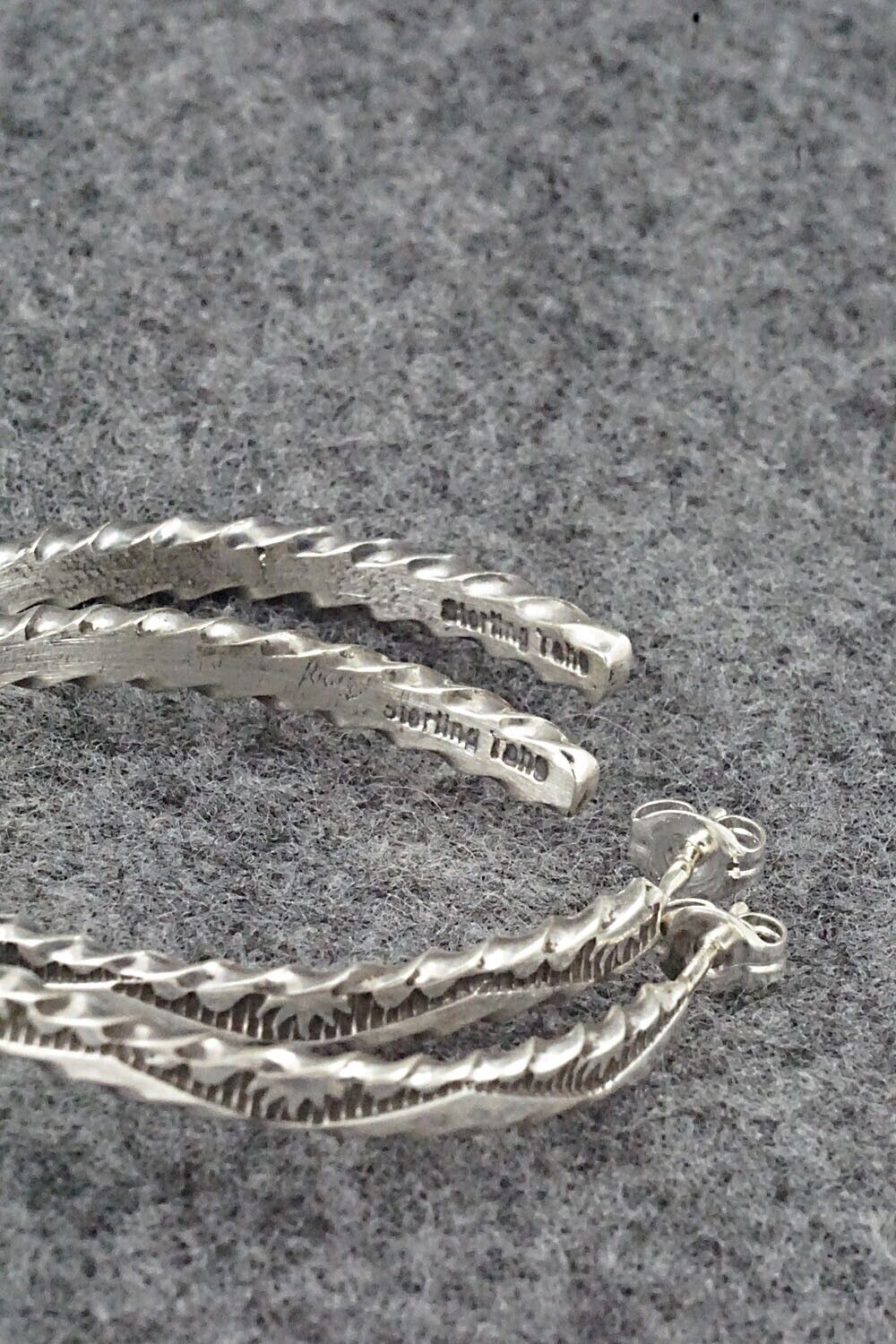 Sterling Silver Hoop Earrings - Elaine Tahe