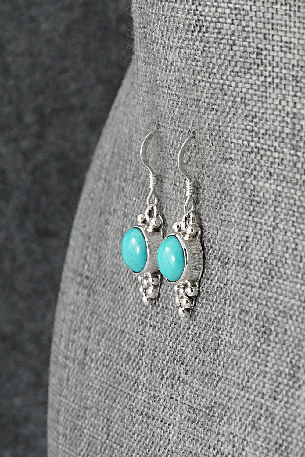 Turquoise & Sterling Silver Earrings - Isabell Yazzie