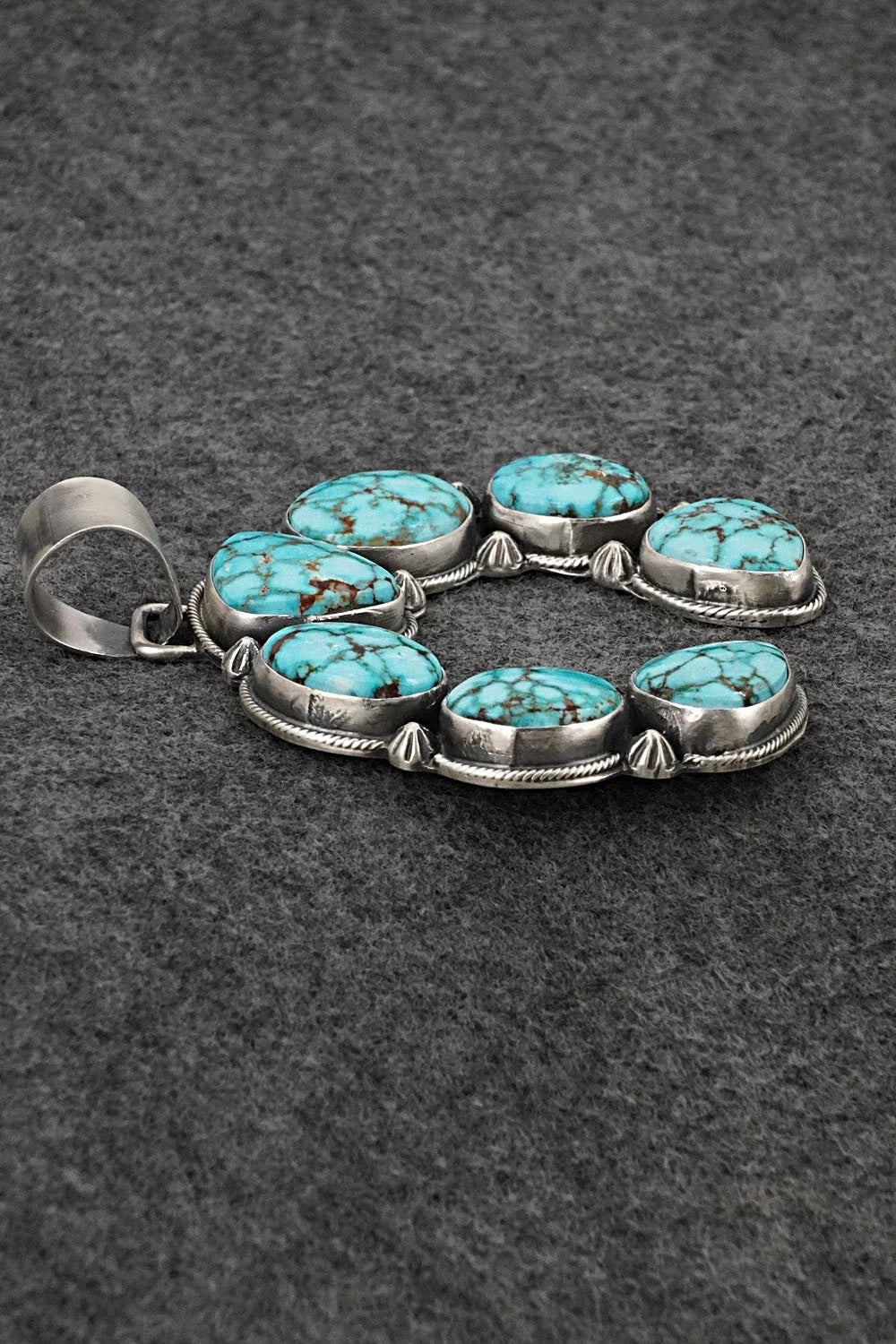 Turquoise & Sterling Silver Pendant - Bobby Johnson