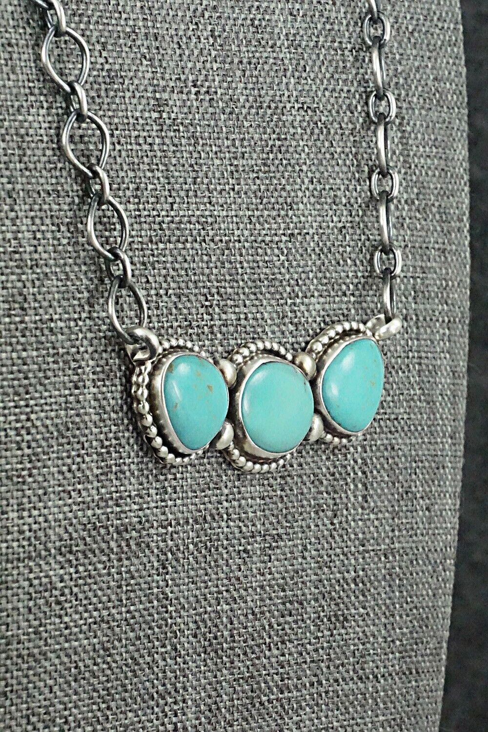 Turquoise & Sterling Silver Necklace - Kathleen Livingston