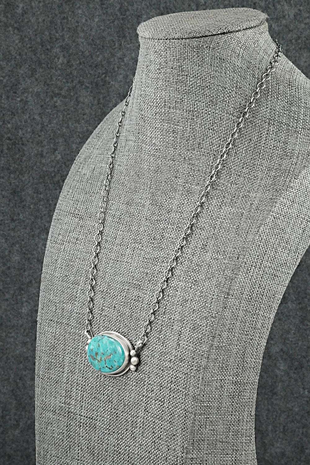 Turquoise & Sterling Silver Necklace - Darrin Livingston