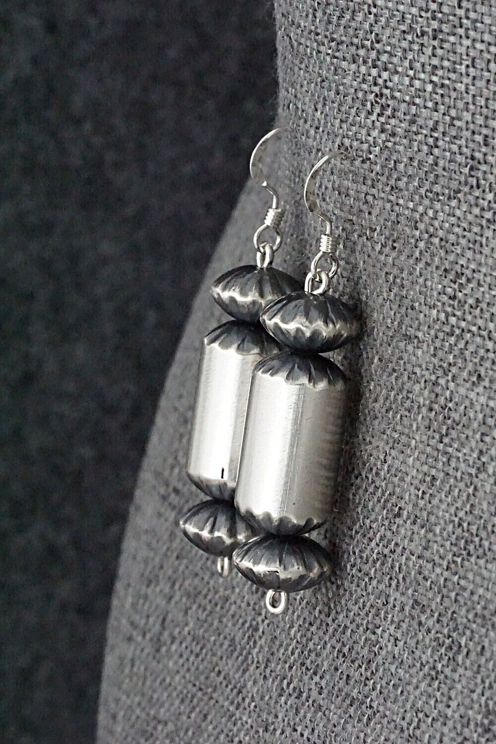 Sterling Silver Navajo Pearl Earrings - Tonisha Haley