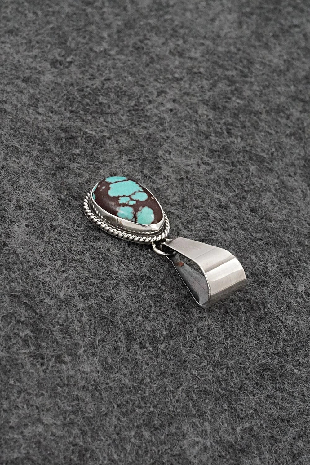 Turquoise & Sterling Silver Pendant - Eugene Gruber