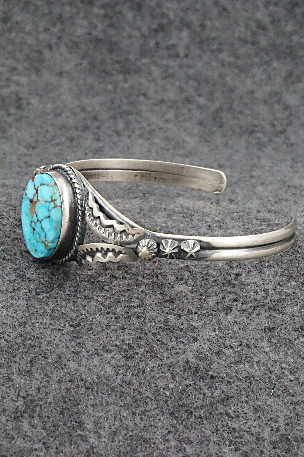 Turquoise & Sterling Silver Bracelet - Gilbert Tom