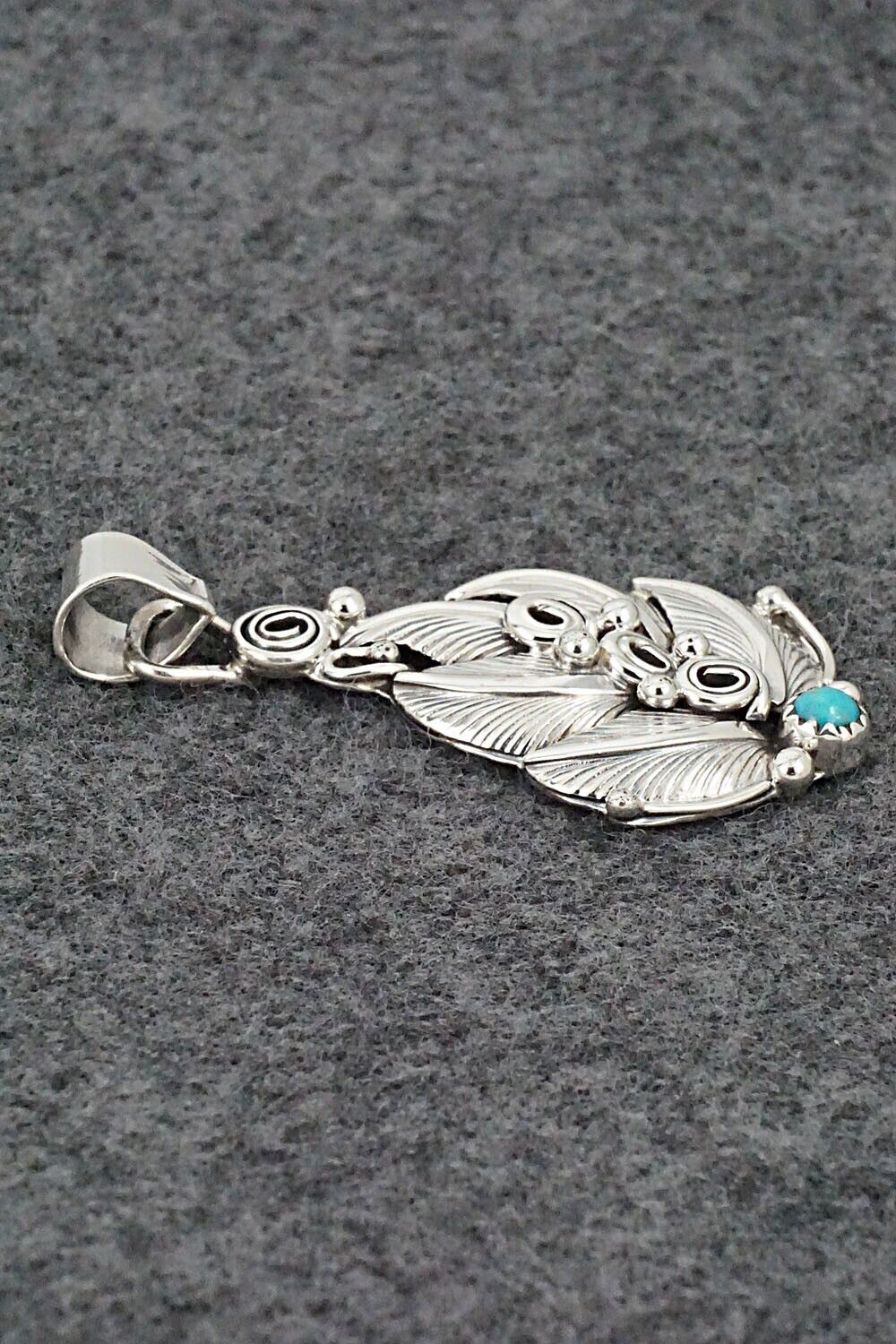 Turquoise & Sterling Silver Pendant - Darrell Morgan