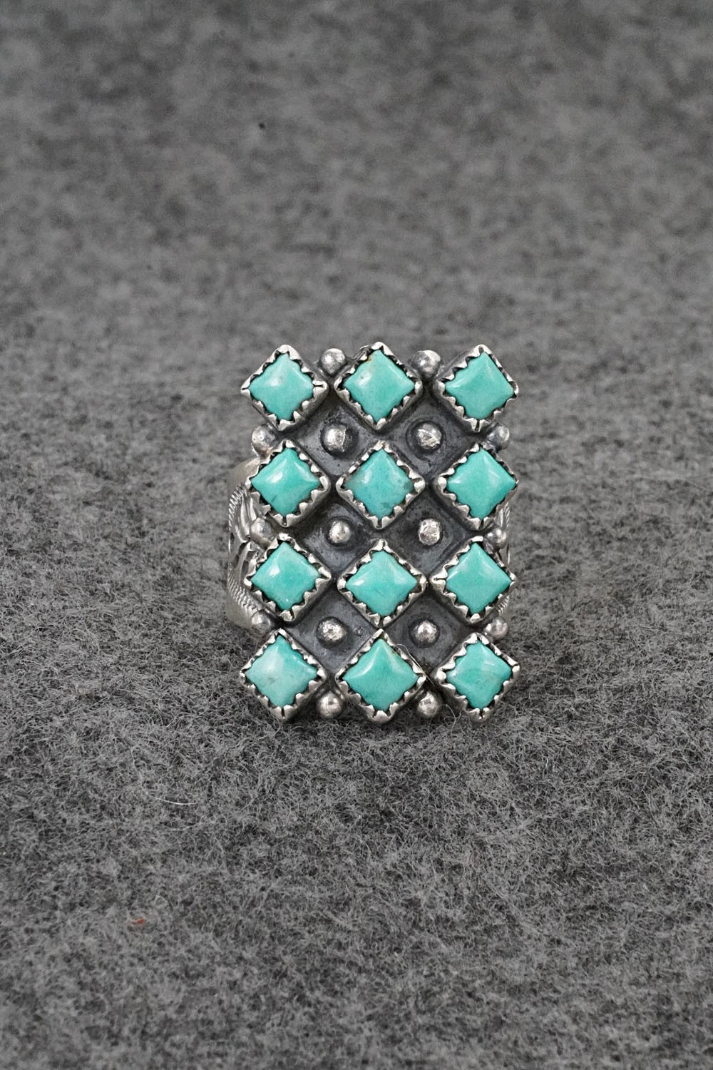 Turquoise & Sterling Silver Ring - Verley Betone - Size 7.5