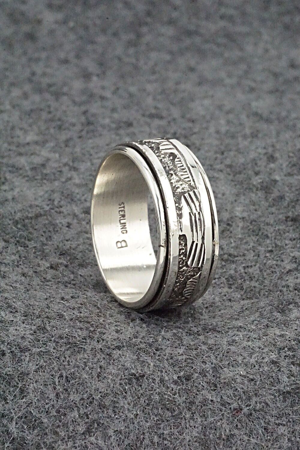 Sterling Silver Spinner Ring - Elaine Becenti - Size 8.75