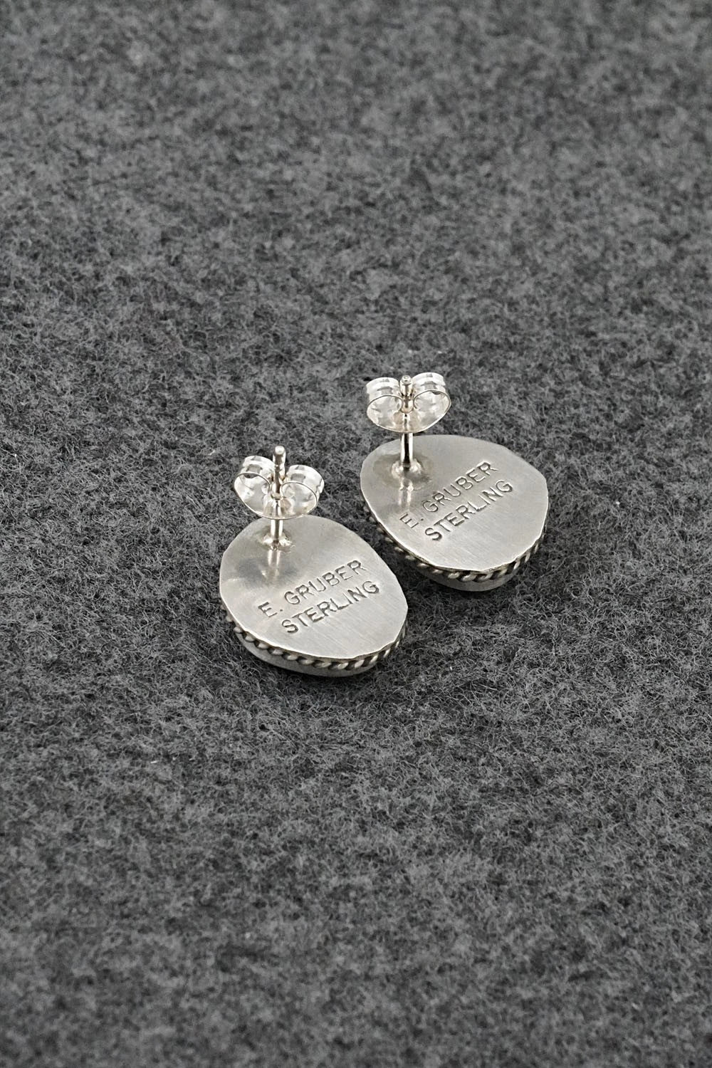 Turquoise & Sterling Silver Earrings - Eugene Gruber