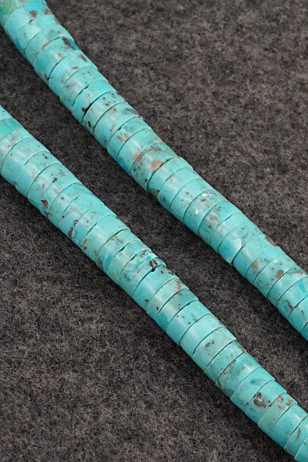 Turquoise, Spiny Oyster & Sterling Silver Necklace 21"- Lupe Lovato