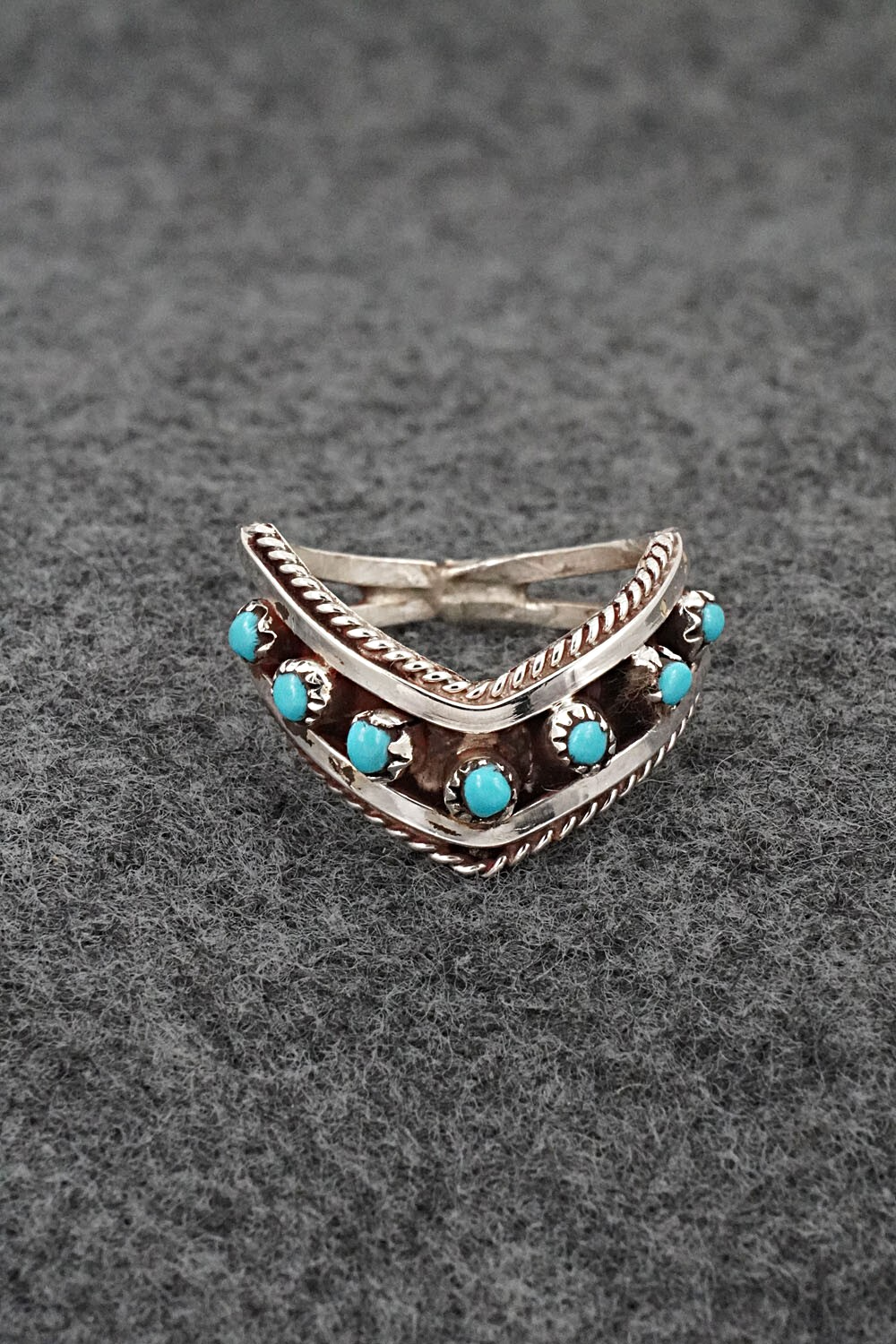 Turquoise & Sterling Silver Ring - Susie Livingston - Size 7.25