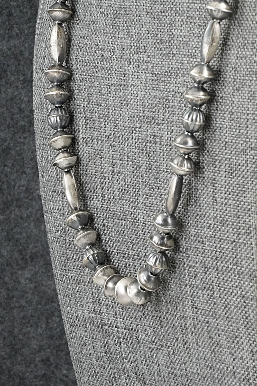 Sterling Silver Navajo Pearl Necklace 20" - Vintage