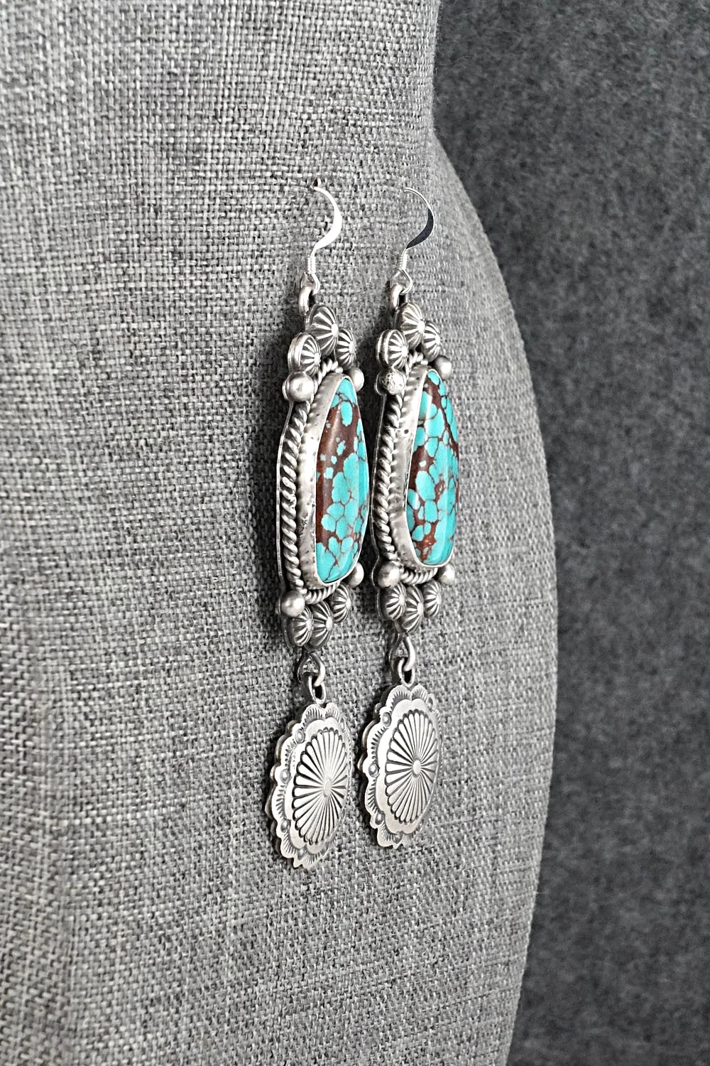 Turquoise & Sterling Silver Earrings - Michael Calladitto