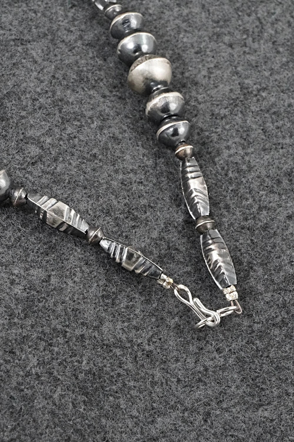 Sterling Silver Navajo Pearl Necklace 18" - Vintage