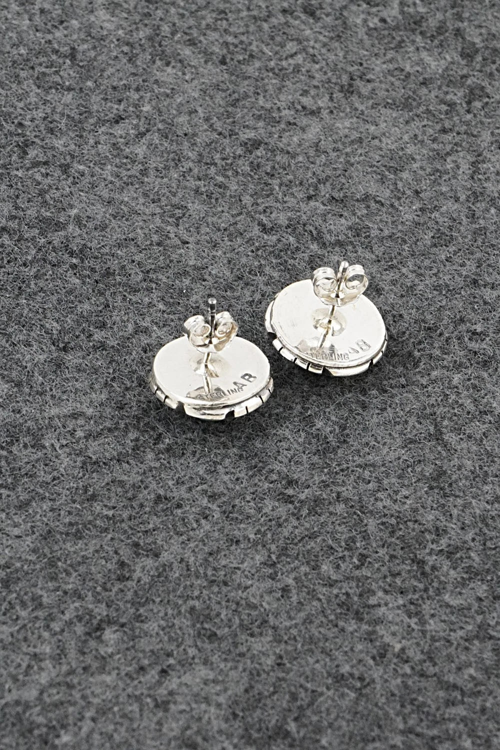Turquoise & Sterling Silver Earrings - Amos Begay
