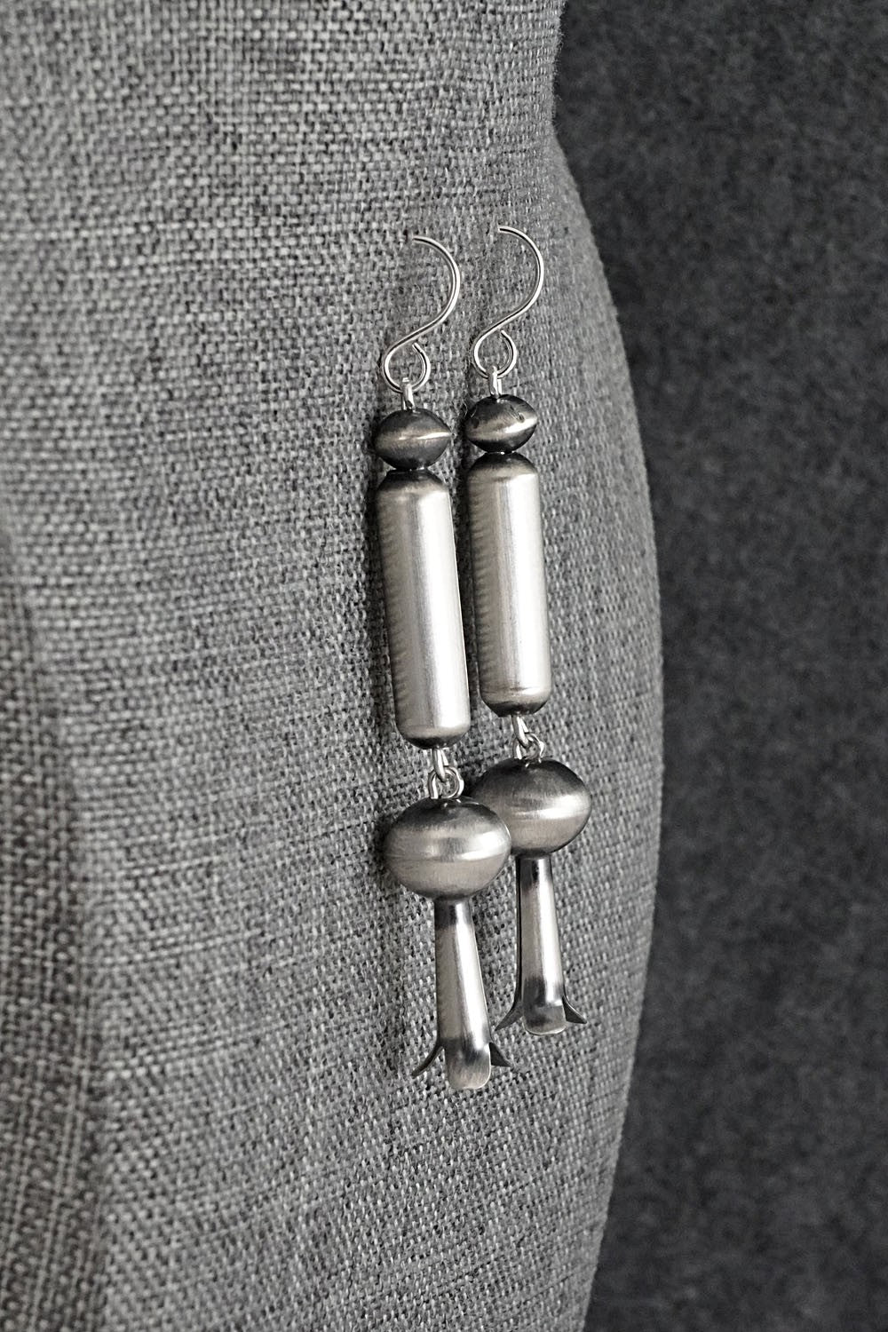 Sterling Silver Navajo Pearl Earrings - Tonisha Haley