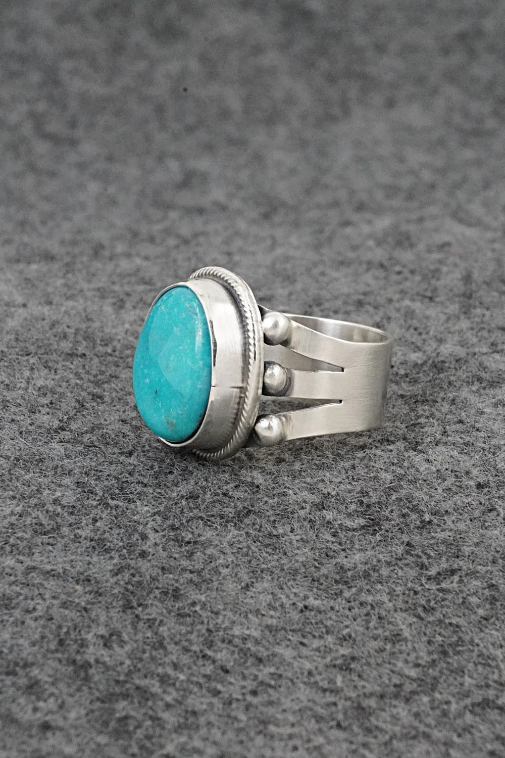 Turquoise & Sterling Silver Ring - Darrin Livingston - Size 7