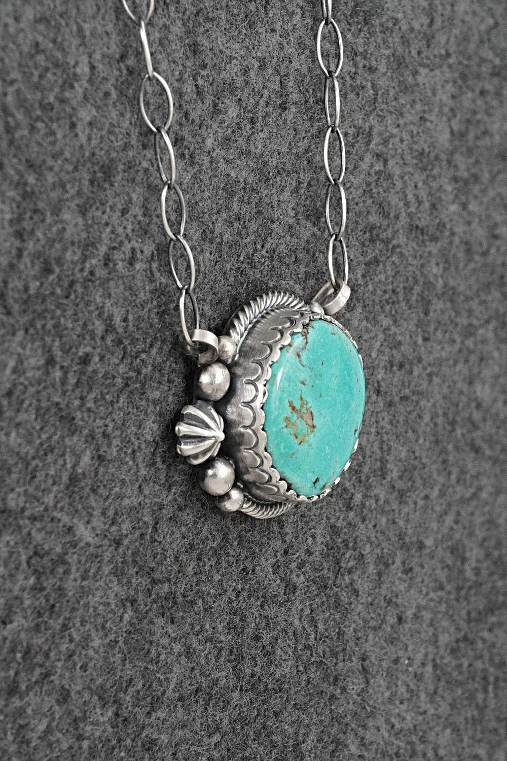 Turquoise & Sterling Silver Necklace - Mark Yazzie