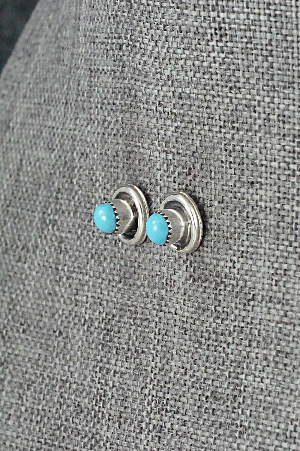 Turquoise & Sterling Silver Earrings - Mary Tsadiasi