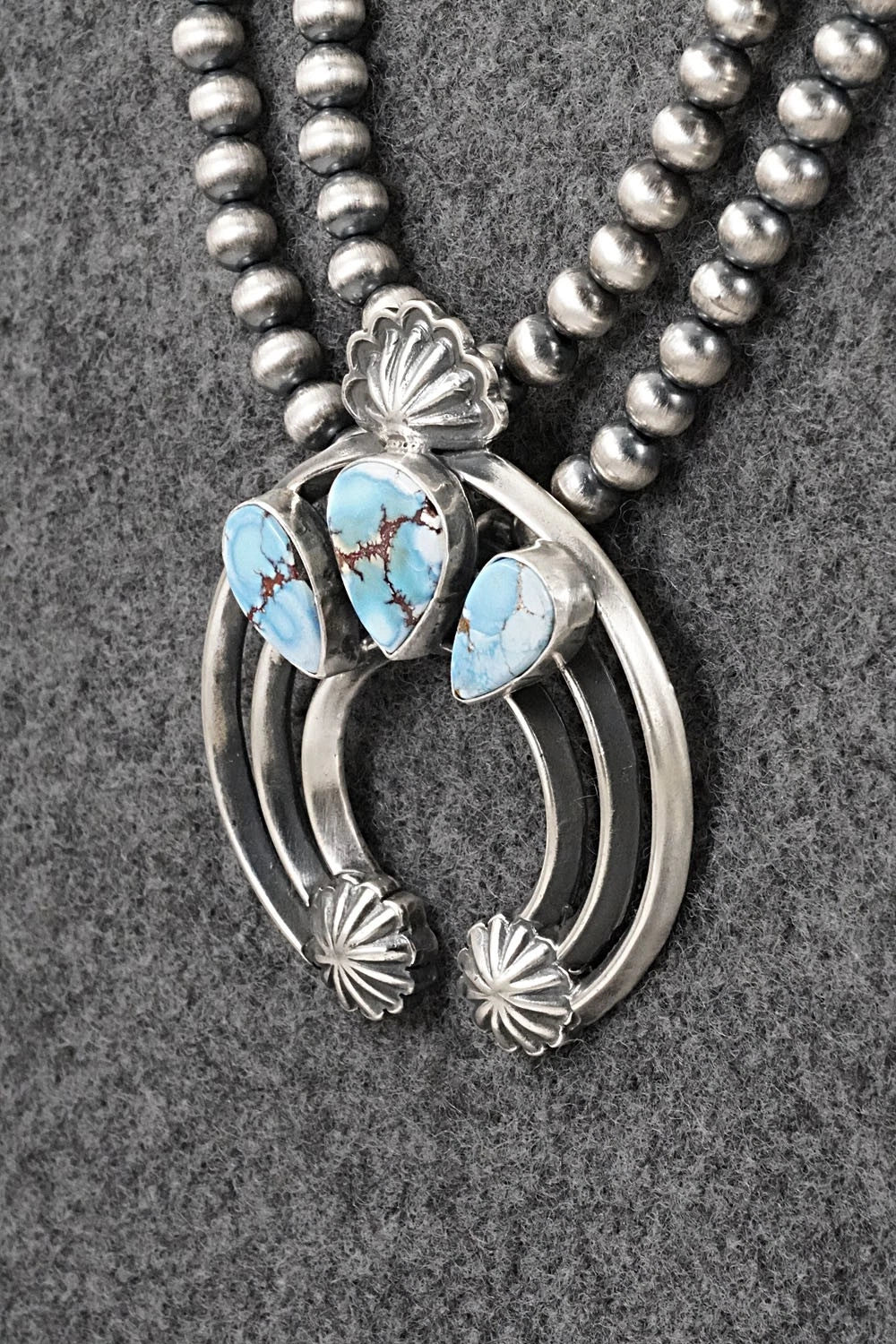 Turquoise & Sterling Silver Necklace - Davey Morgan
