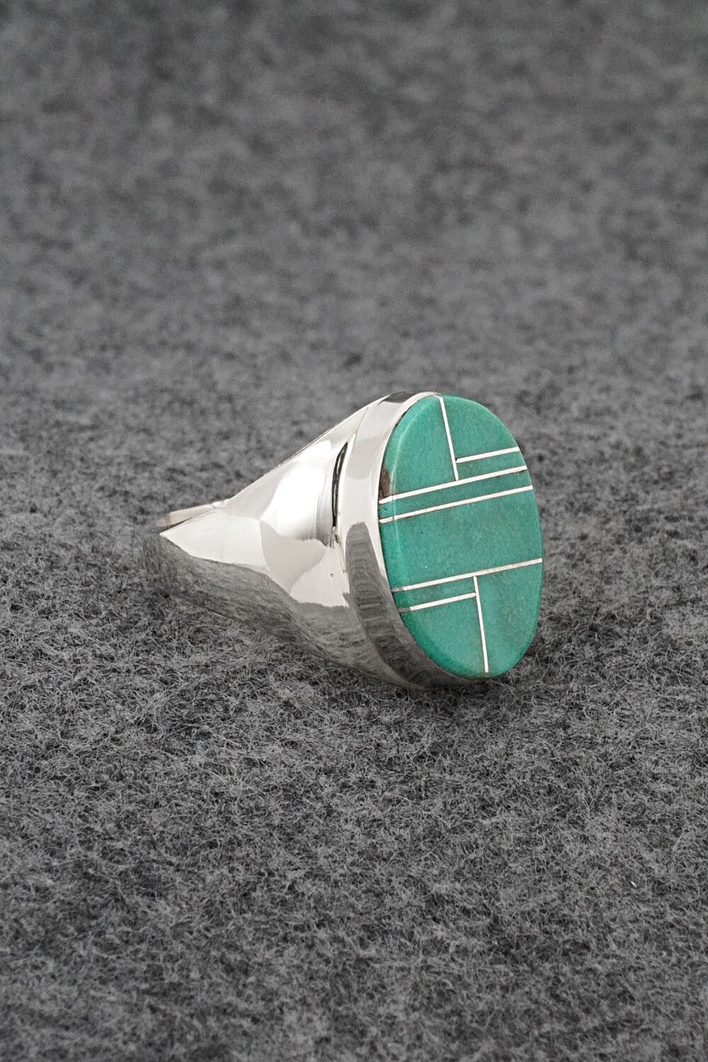 Turquoise & Sterling Silver Ring - Wilbert Gray - Size 11.5