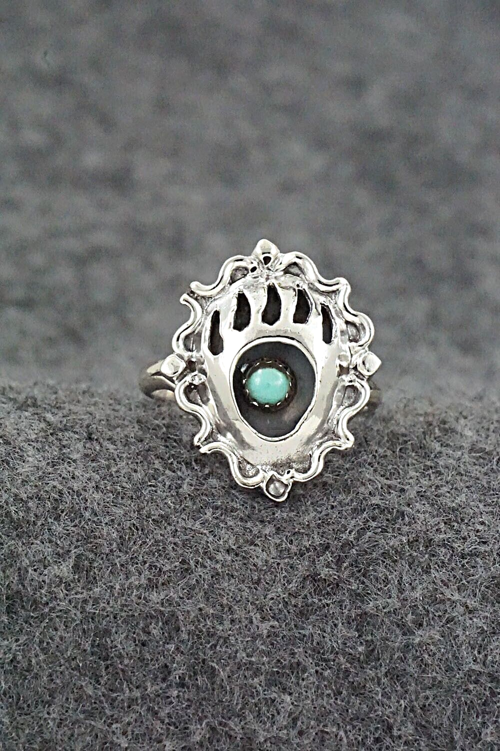 Turquoise & Sterling Silver Ring - Betty Hawthorne - Size 8