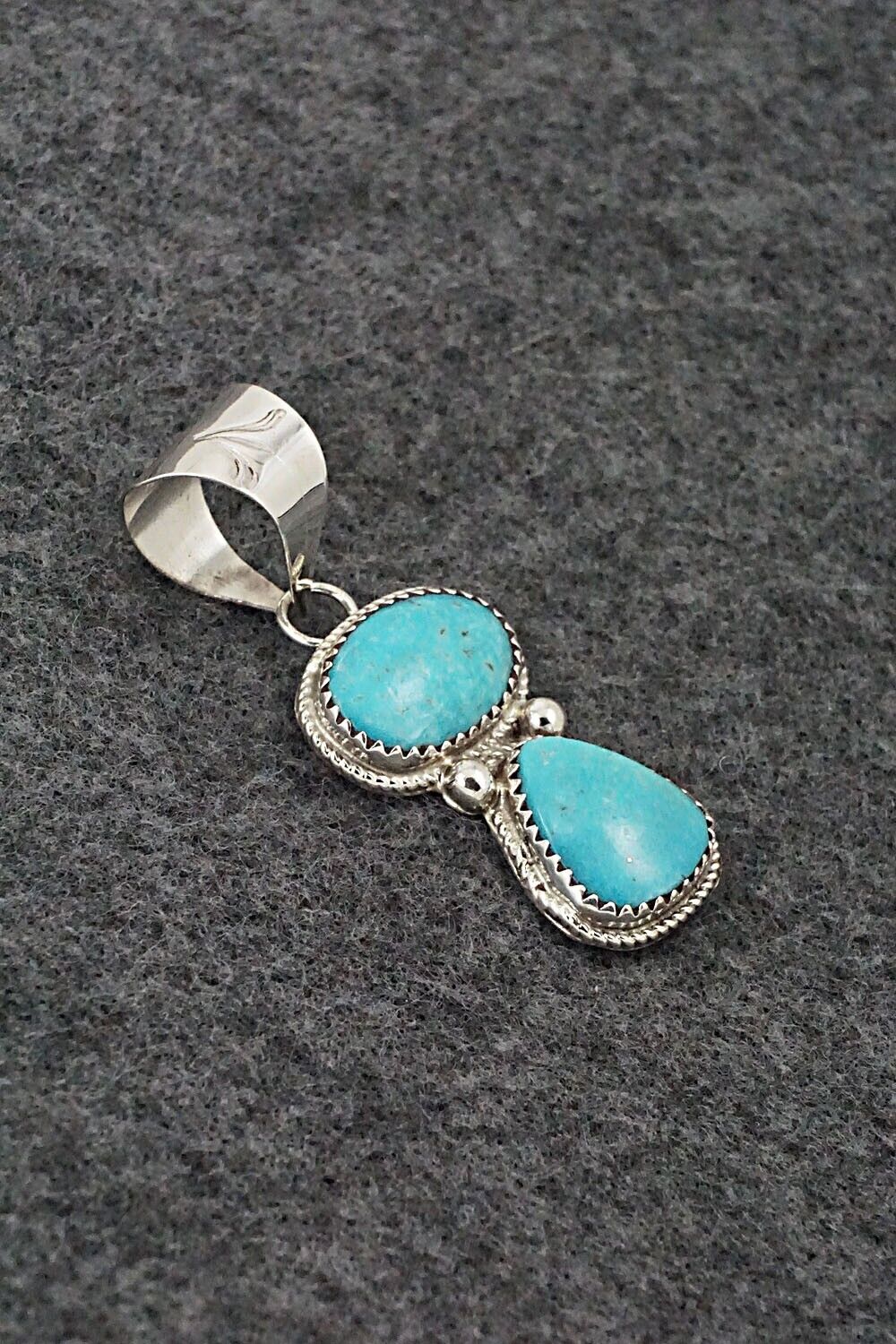 Turquoise & Sterling Silver Pendant - Ernest Hawthorne