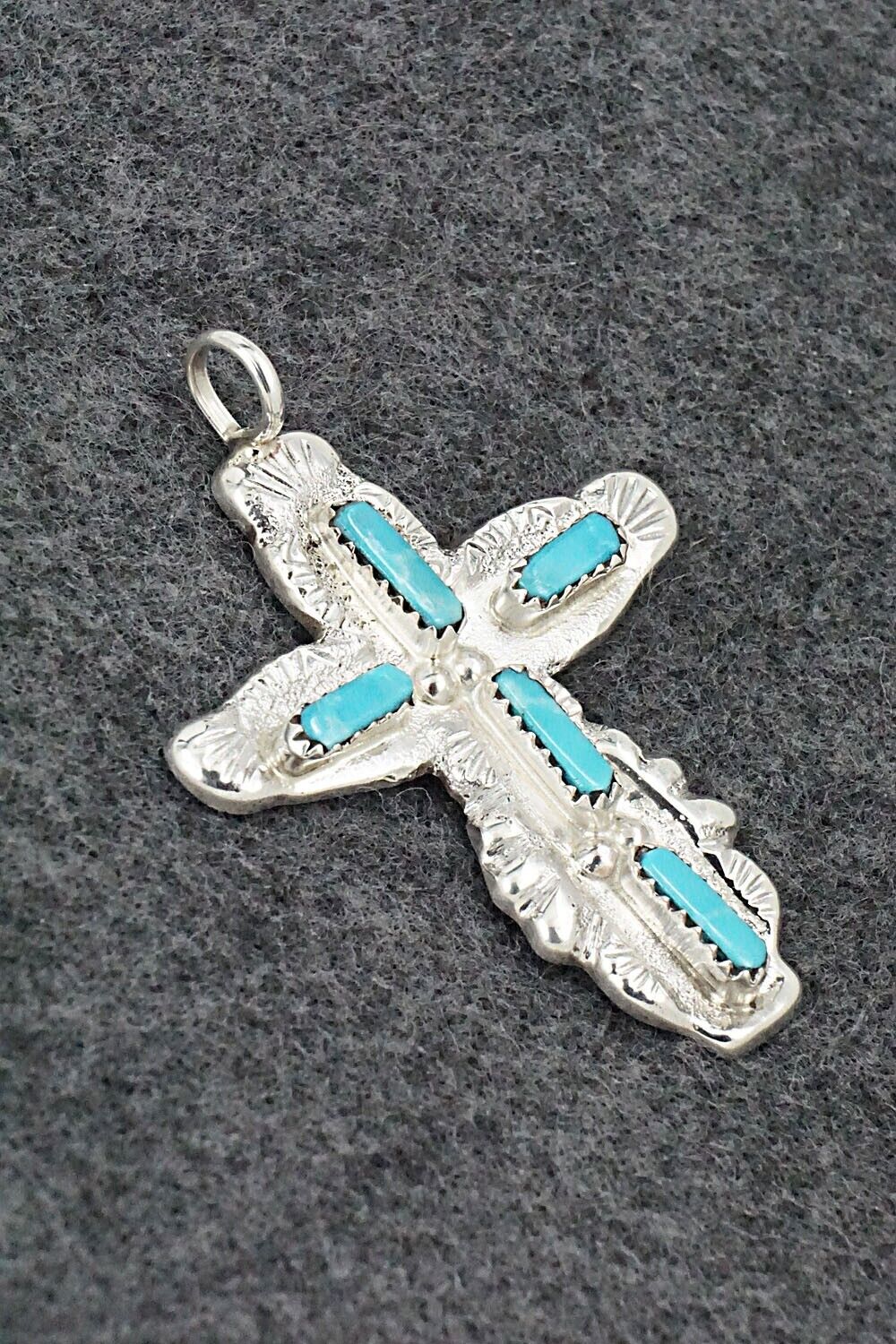 Turquoise & Sterling Silver Pendant - Verona Quam