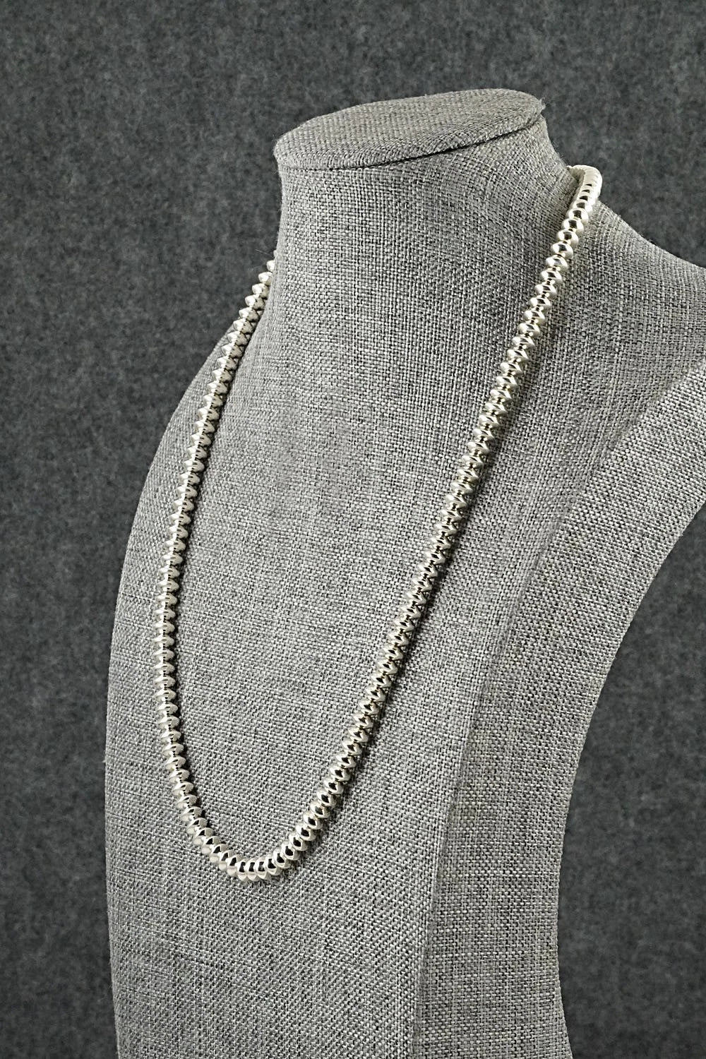 Sterling Silver Navajo Pearl Necklace 19" - Marie Yazzie