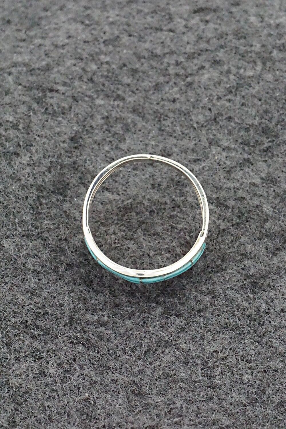 Turquoise & Sterling Silver Ring - Andrew Enrico - Size 8.25