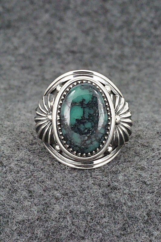 Turquoise & Sterling Silver Ring - Derrick Gordon - Size 11