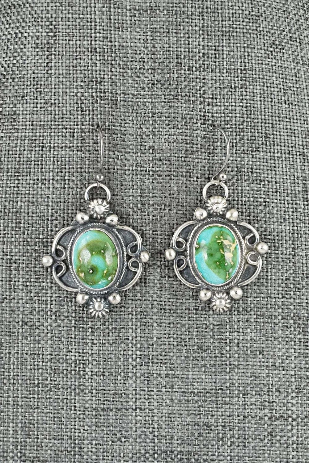 Turquoise & Sterling Silver Necklace and Earrings Set - Kathleen Livingston