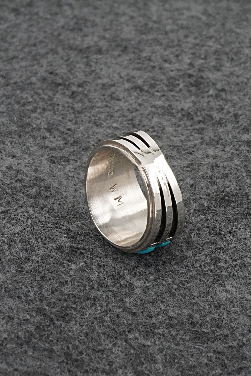 Turquoise & Sterling Silver Ring - Wilbert Muskett Jr. - Size 8